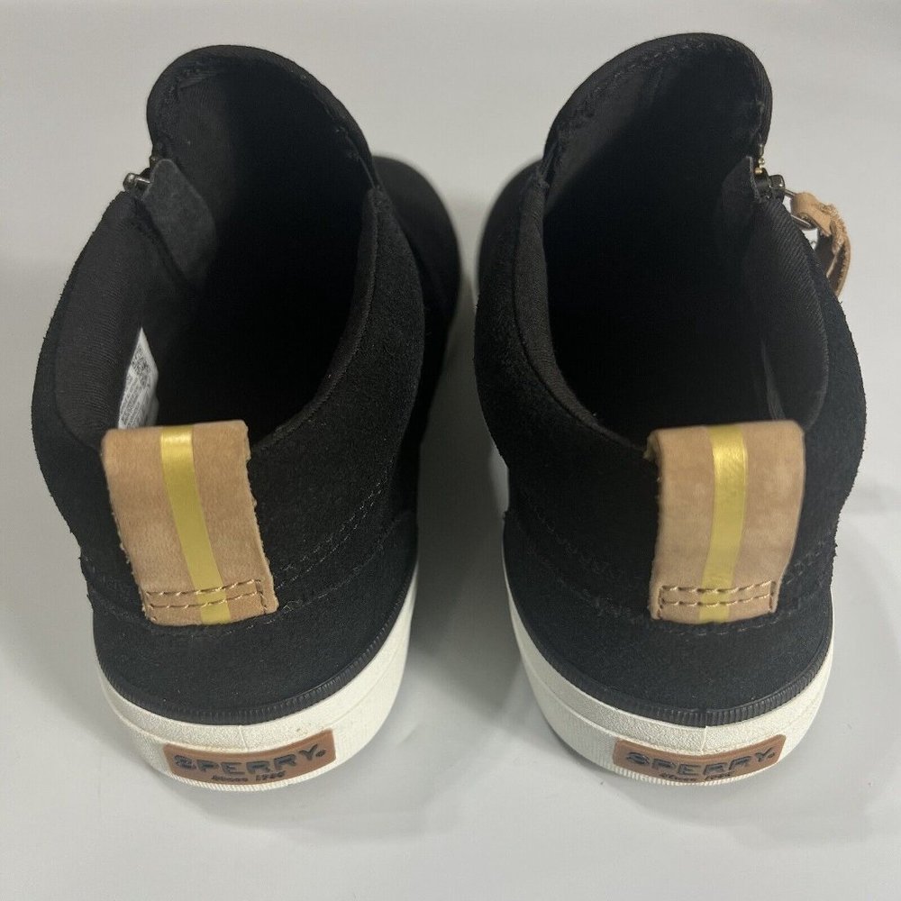 Sperry STS86853 Women's Crest Lug Side Zip Suede Chukka Shoes Black Size… - Picture 5 of 15